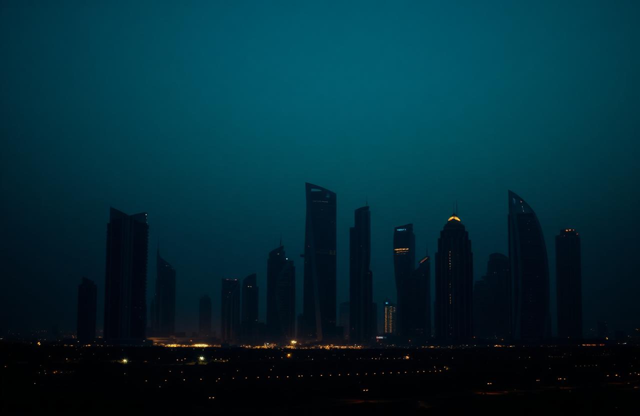 Dubai skyline at dusk